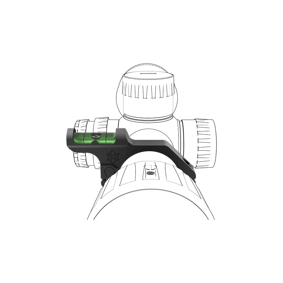 Nivel de burbuja con desviación de 30 mm para visor de rifle