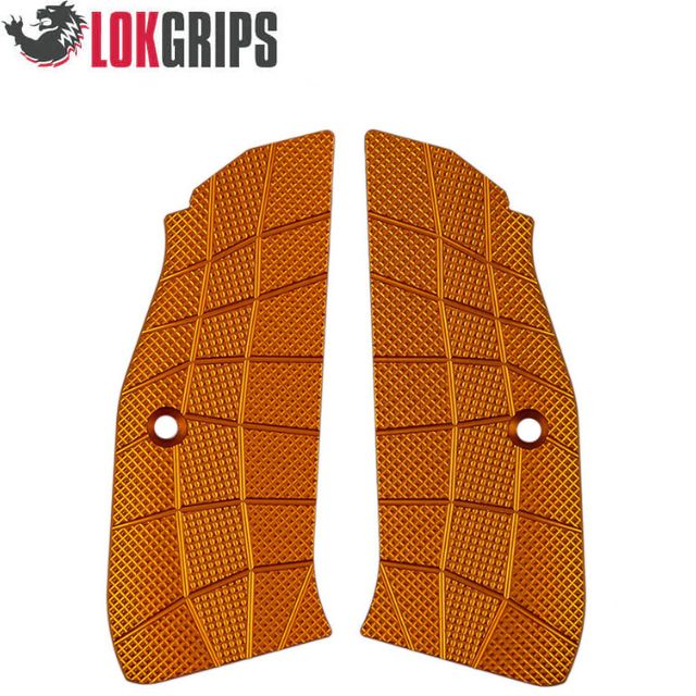 CZ 75 P-01, CZ 75 Compact cachas de alu | Gridlok naranja