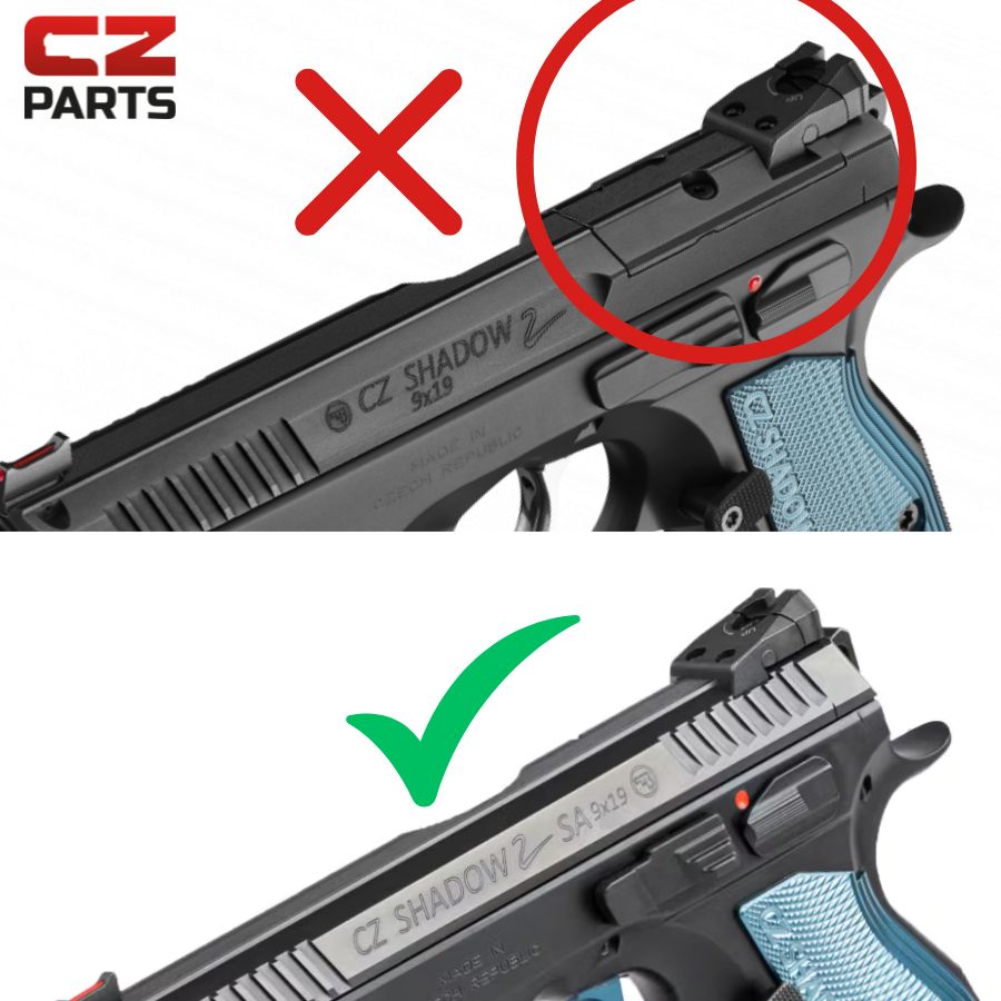 CZ Shadow 2, CZ 75 SP-01 Shadow montura para mira de punto rojo universal | tipo V1