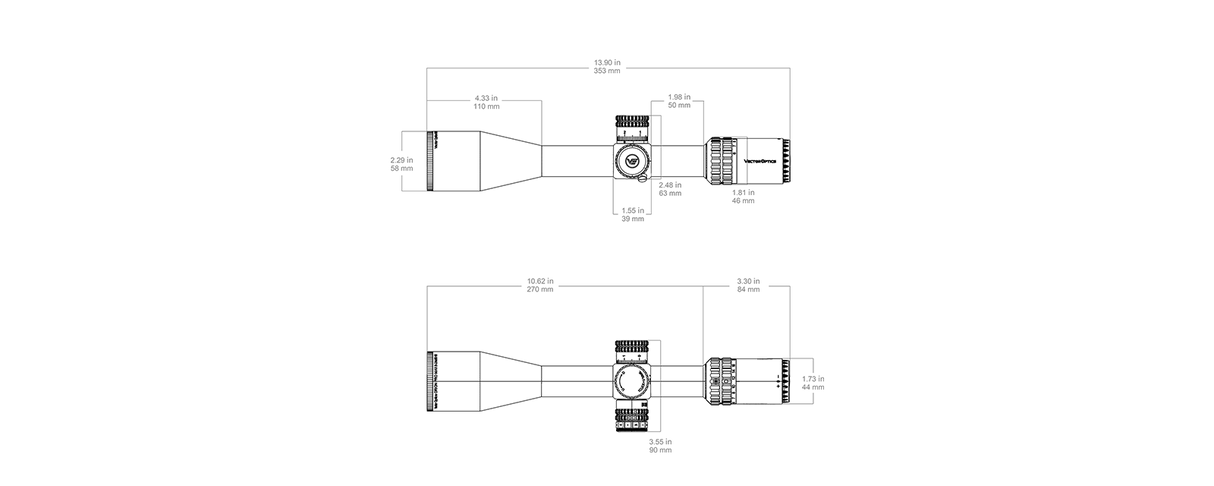 Visor Vector Optics Orion Pro Max 6-24x50 MIL HD FFP para rifle