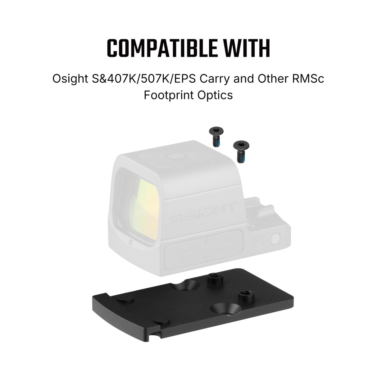 Adaptador de huella | de Trijicon RMR a Shield RMSc & huella K-series