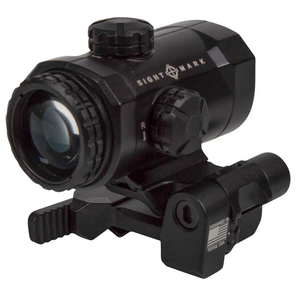 Sightmark XTM-3 magnificador 3x con montura para mira de punto rojo LQD abatible lateral