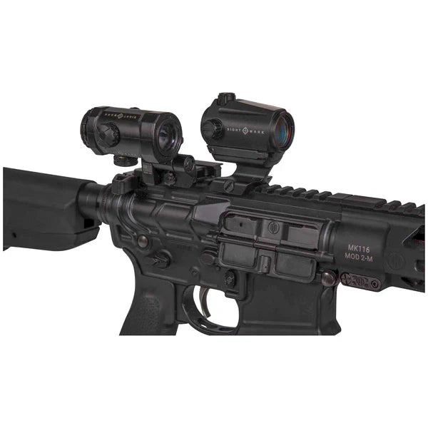 Sightmark XTM-3 magnificador 3x con montura para mira de punto rojo LQD abatible lateral