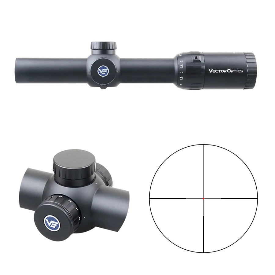 Vector Optics Constantine 1-10x24 punto central de fibra mira telescópica