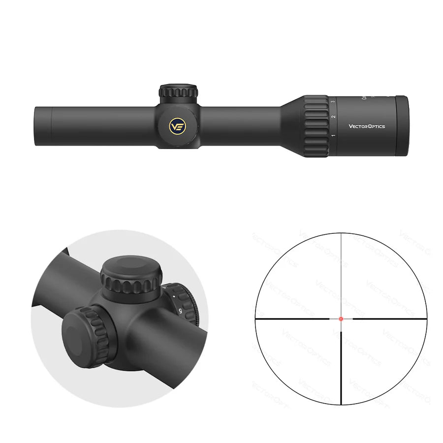 Vector Optics Continental x6 1-6x24 Fiber visor telescópico