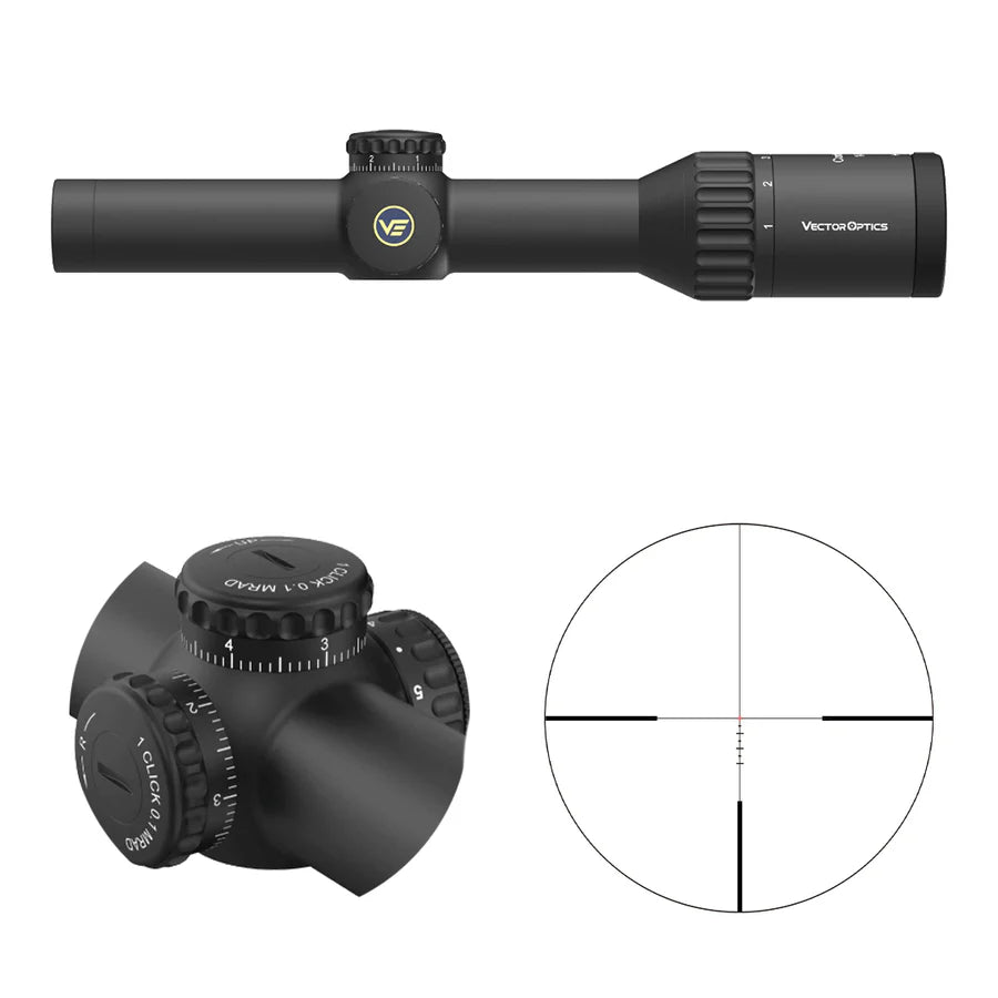 Vector Optics Continental x6 1-6x24i Fiber visor telescópico