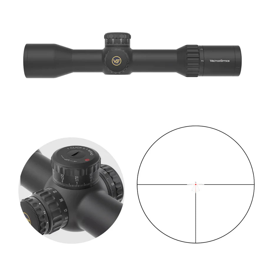 Vector Optics Continental x6 2-12x44 CTR MPVO visor de rifle