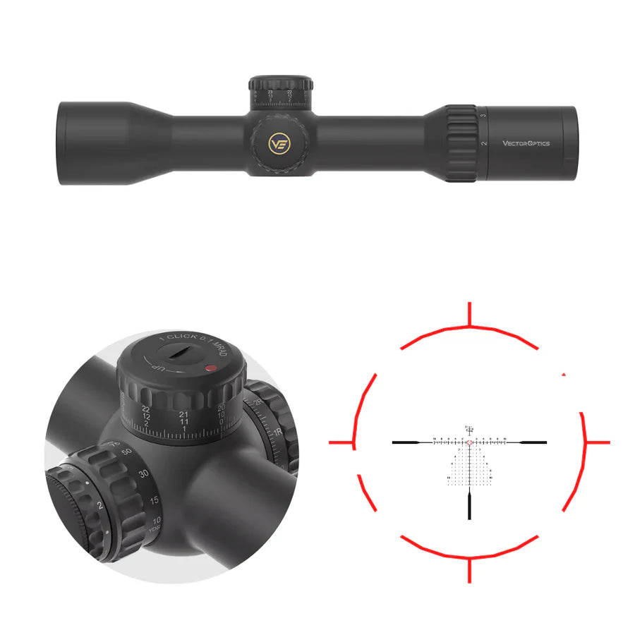 Vector Optics Continental x6 2-12x44 RAR visor de rifle