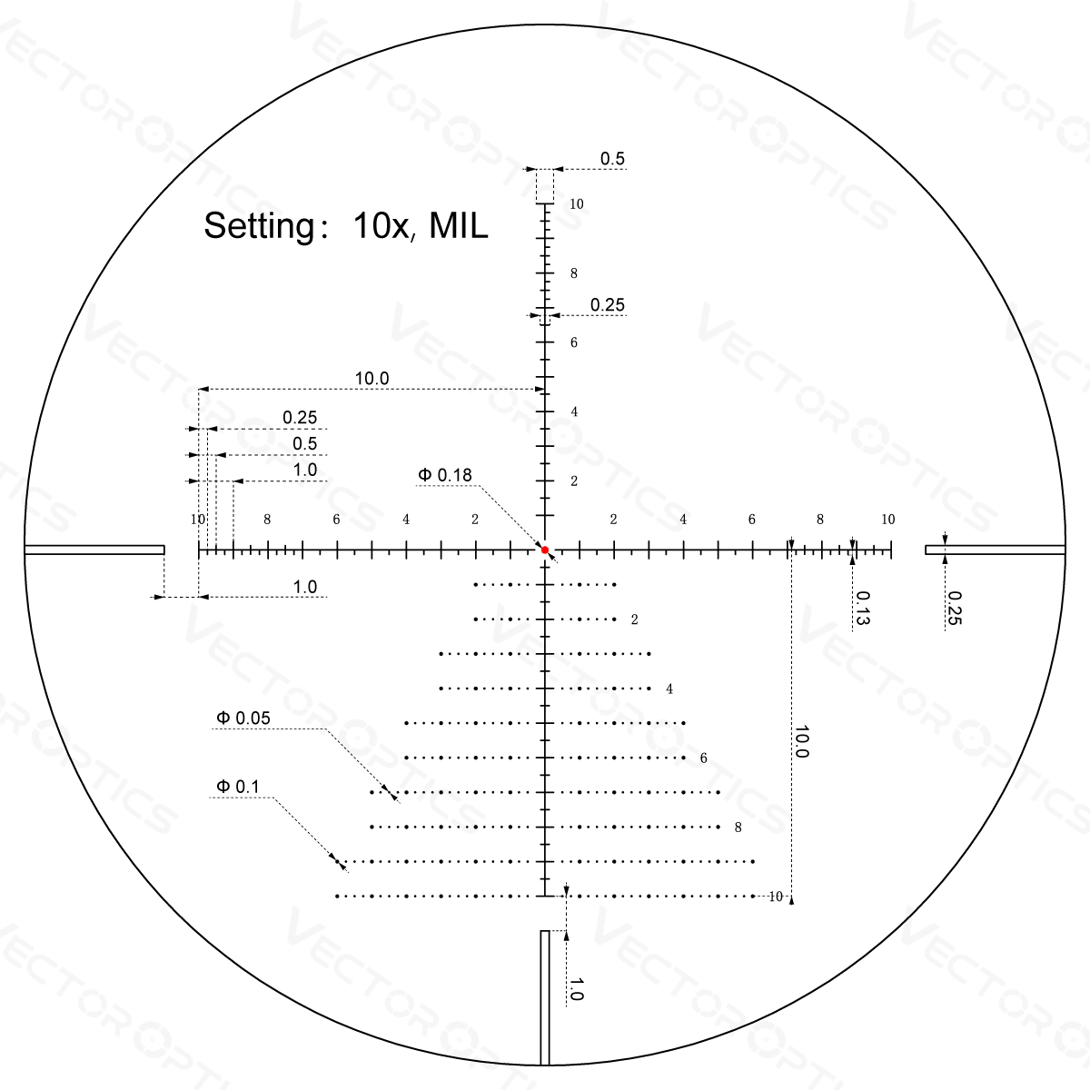 Vector Optics Veyron 4-16x44IR SFP visor compacto para rifle Vector Optics