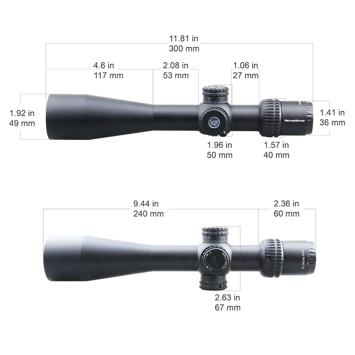Vector Optics Veyron 6-24x44 FFP visor de rifle Vector Optics