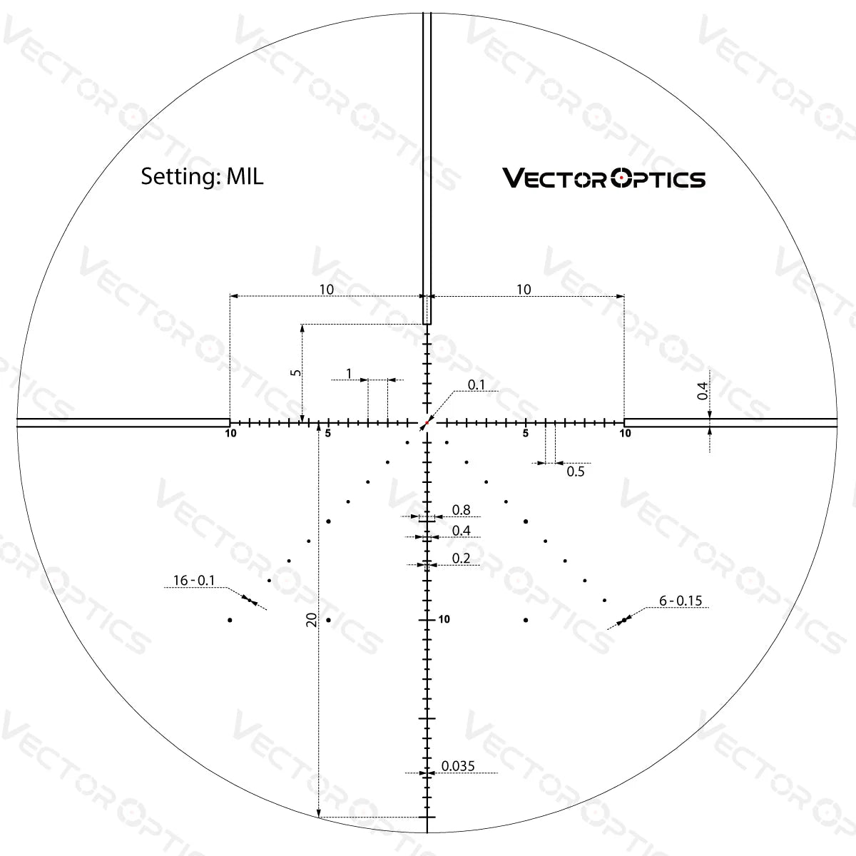 Vector Optics Veyron 6-24x44 IR Primer Plano Focal Iluminado visor de rifle Vector Optics
