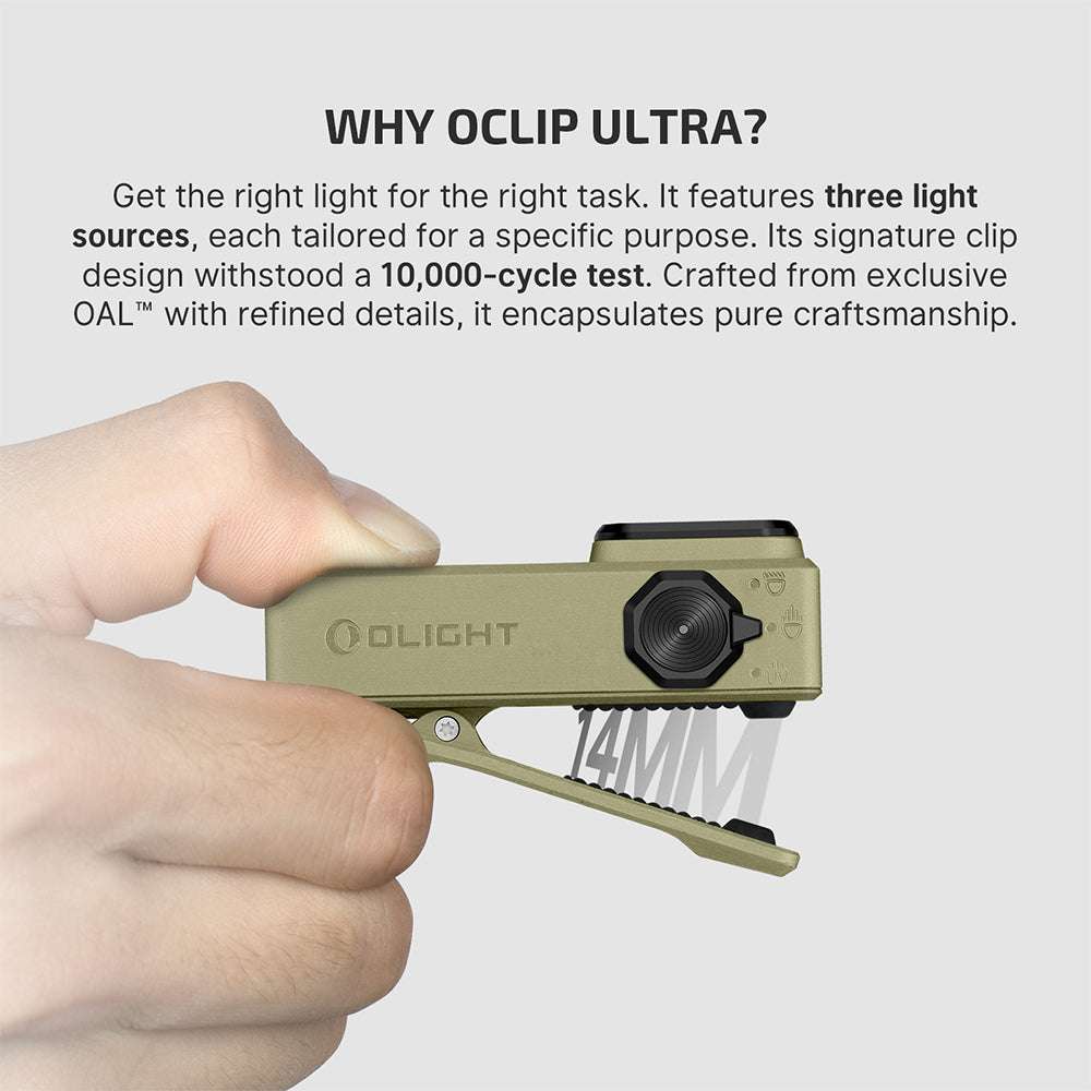 Olight Oclip Ultra | linterna EDC 3 en 1 con clip | 530 lm
