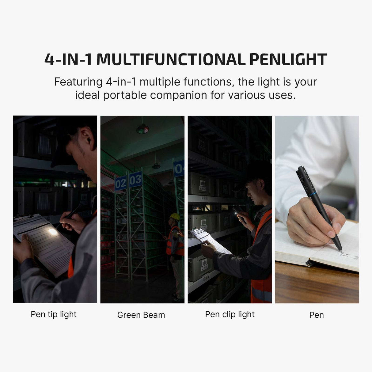 Olight O'Pen 3 | linterna tipo bolígrafo multifuncional | 120 lm + láser verde