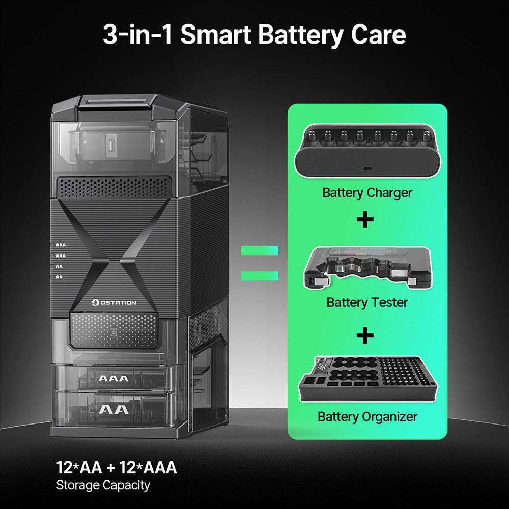Olight Ostation 2 | cargador inteligente de baterías AA/AAA | 3 en 1