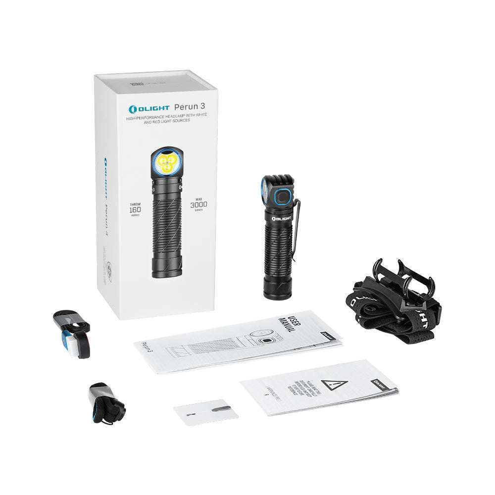 Olight Perun 3 | linterna frontal recargable | 3.000 lm