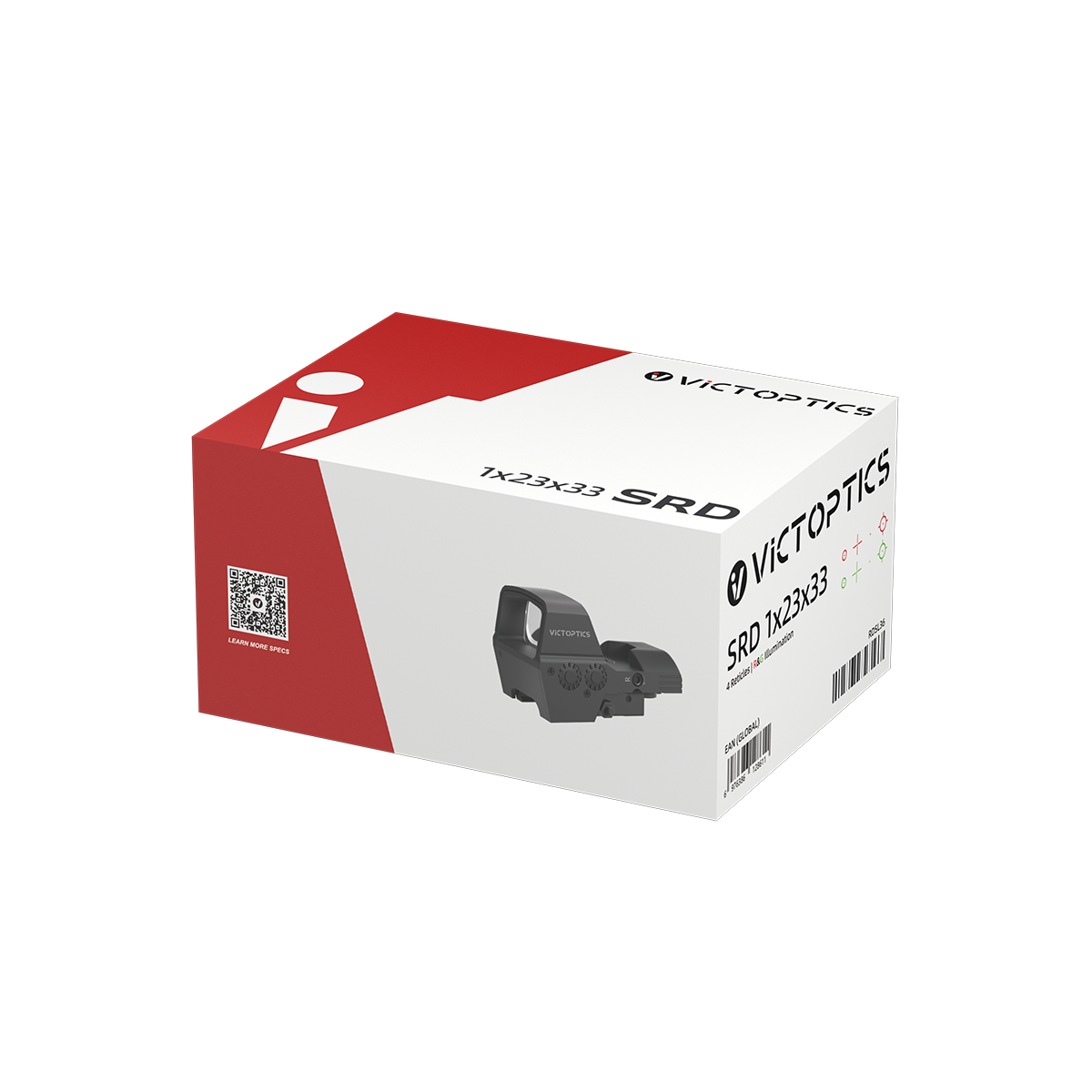 VictOptics SRD 1x23x33 mira de punto rojo de cuatro retículas