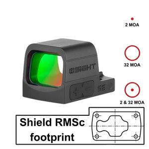 Miras de punto rojo con ajuste directo para CZ P-09C Nocturne