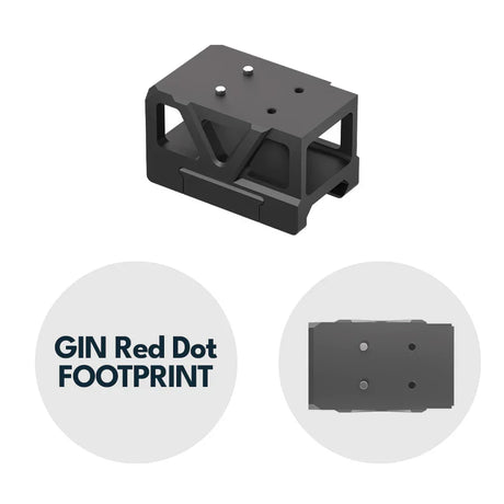 Montura para mira de punto rojo Picatinny con elevador [32 mm] | huella C-More RTS