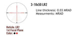Sightmark Presidio 3-18x50 LR2 FFP visor telescópico
