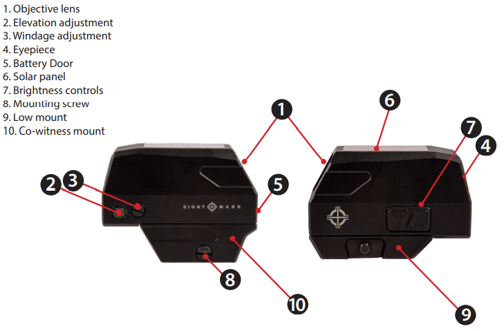 Sightmark Volta Solar Mira de punto rojo