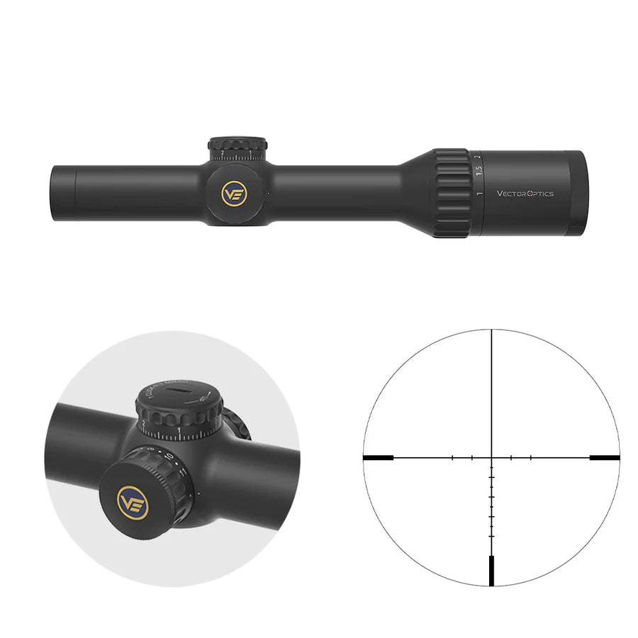 Vector Optics Continental 1-10x24i ED Fiber visor de rifle