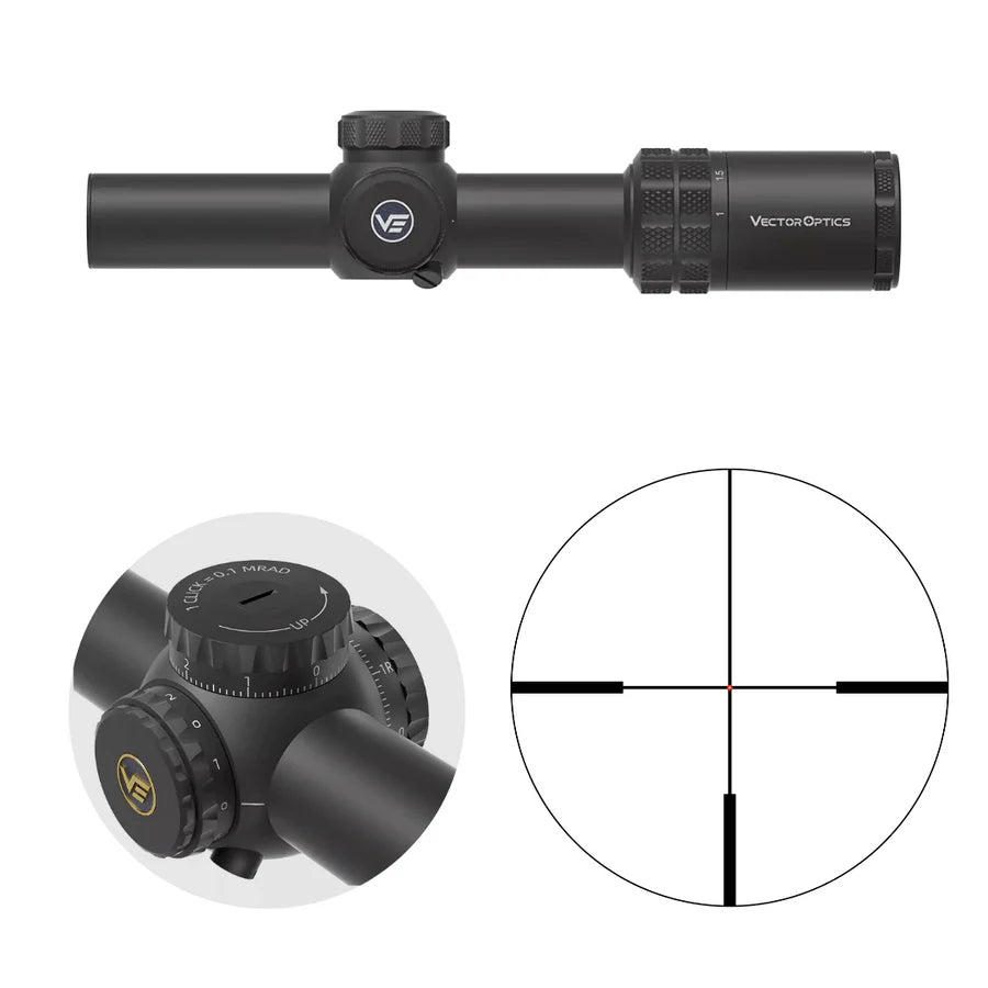 Vector Optics Grizzly 1-6x24i HD Fiber visor de rifle