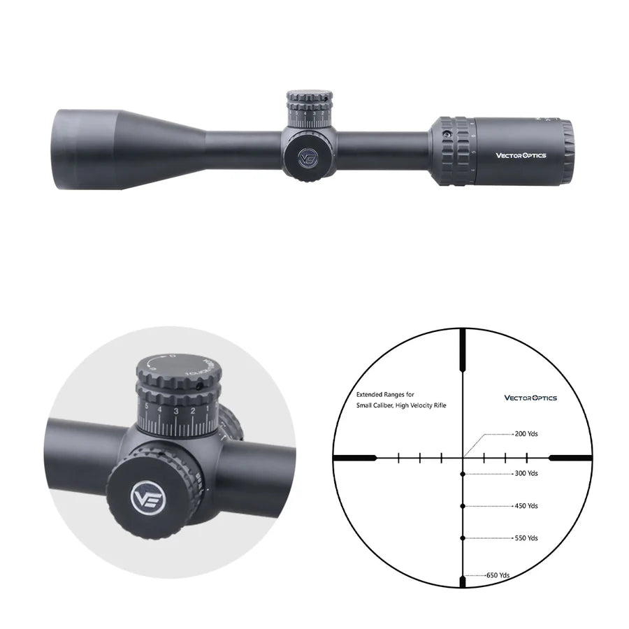 Vector Optics Hugo 3-12x44 SFP visor de rifle