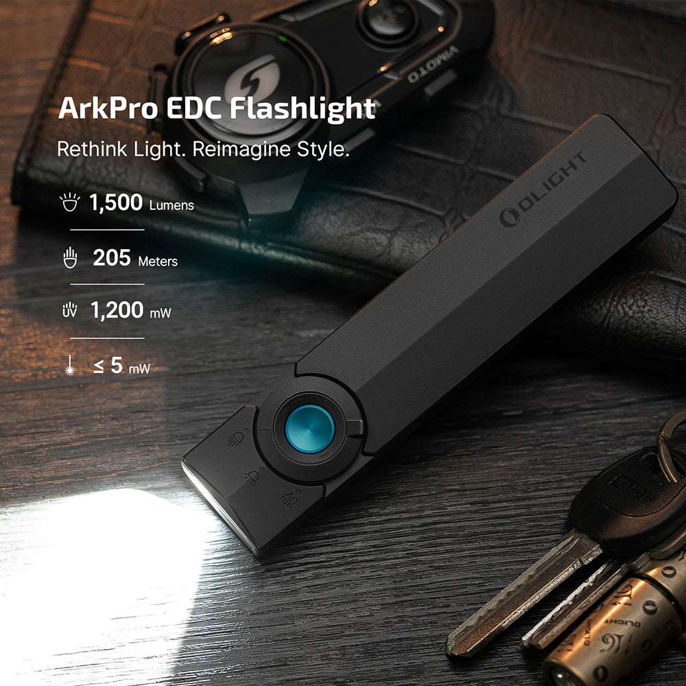 Olight ArkPro | linterna EDC plana 4 en 1 | 1.500 lm