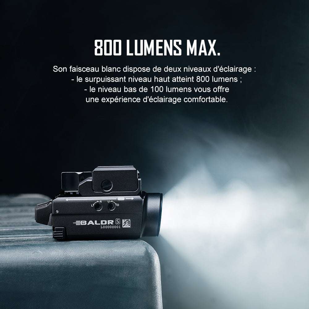 Olight Baldr S | linterna para pistola con láser | 800 lm