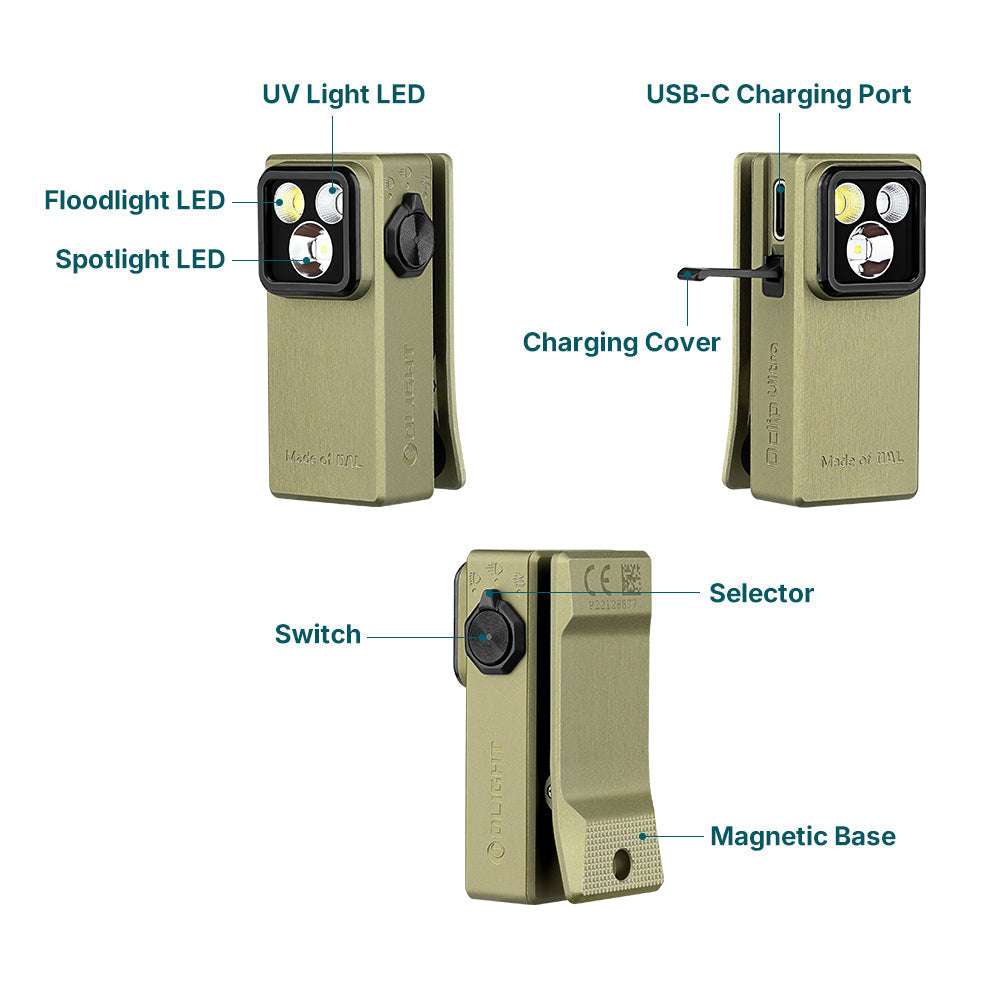Olight Oclip Ultra | linterna EDC 3 en 1 con clip | 530 lm