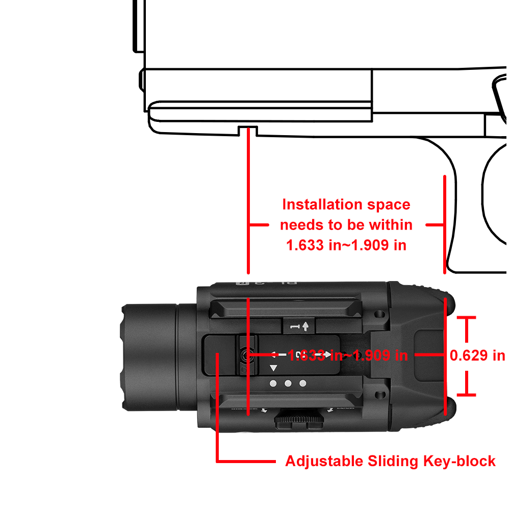 Olight PL-3R Valkyrie | linterna para pistola | 1.500 lm