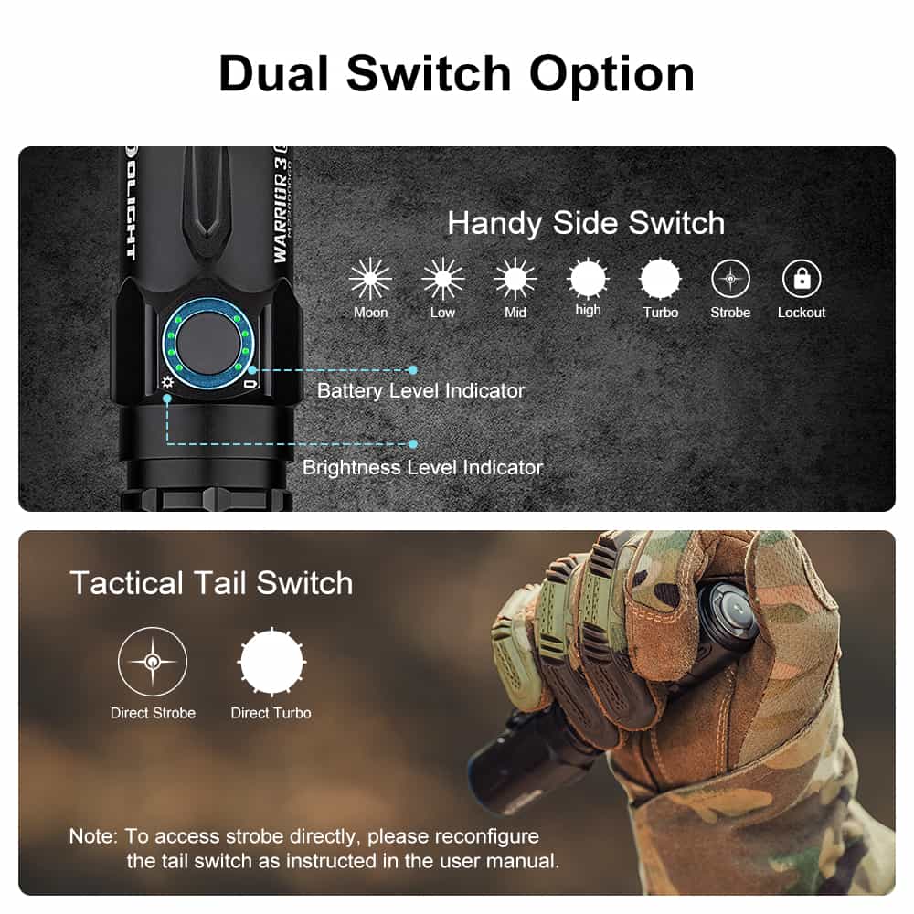 Olight Warrior 3S | linterna táctica | 2.300 lm