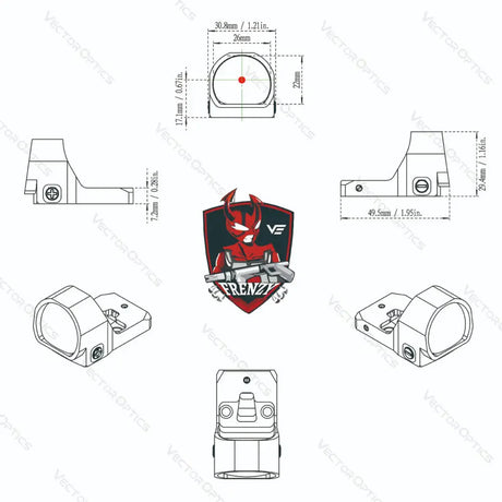 Vector Optics Frenzy 1x22x26 MOS red dot Vector Optics